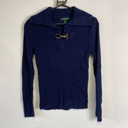 Purple Lauren Ralph Lauren Knit Jumper Sweater Womens Small