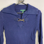 Purple Lauren Ralph Lauren Knit Jumper Sweater Womens Small