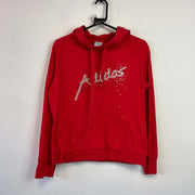 00s Red Adidas Hoodie Women's Medium