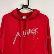 00s Red Adidas Hoodie Women's Medium