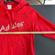 00s Red Adidas Hoodie Women's Medium