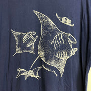 Vintage Navy Manta Ray T-Shirt Large