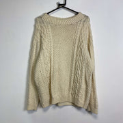 Cream Knit Sweater Jumper Medium