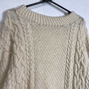 Cream Knit Sweater Jumper Medium