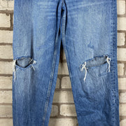 Blue Distressed Denim Jeans W34