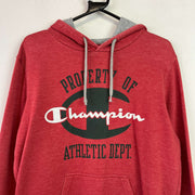 Vintage Red Champion Hoodie Men's Medium