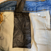 Blue Distressed Denim Jeans W34