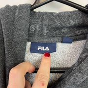 Grey Fila Hoodie Women's Large