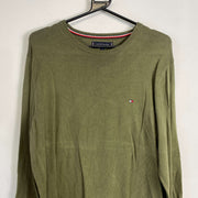 Green Tommy Hilfiger Knit Jumper Sweater Medium