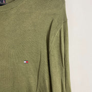 Green Tommy Hilfiger Knit Jumper Sweater Medium