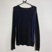 Black Purple Calvin Klein Knit Jumper Sweater Large