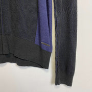 Black Purple Calvin Klein Knit Jumper Sweater Large