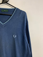 Navy Fred Perry Knitwear Sweater Men's Medium