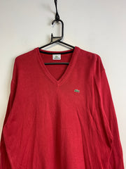 Red Lacoste Knitwear Sweater Men's Large