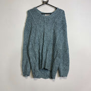 Blue Cable Knit Jumper Sweater Medium