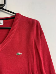 Red Lacoste Knitwear Sweater Men's Large