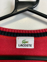 Red Lacoste Knitwear Sweater Men's Large