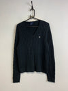 Black Chaps Cable Knit Sweater Women's XL