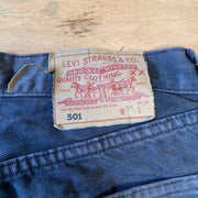 Navy Levi's 501s Demin Jorts W31