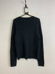 Black Chaps Cable Knit Sweater Women's XL