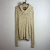 Vintage Beige Polo Ralph Lauren Cable Knit Sweater Women's Large