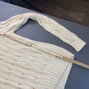 Vintage Beige Polo Ralph Lauren Cable Knit Sweater Women's Large