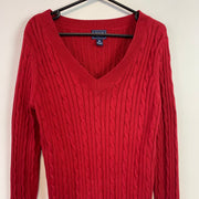 Red Chaps Cable Knit Sweater Women's XL