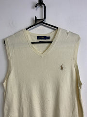 Yellow Polo Ralph Lauren Vest Jumper Women's Medium