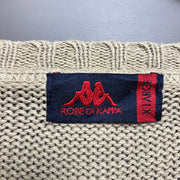 Vintage 90s Brown Kappa Knit Jumper Sweater XL