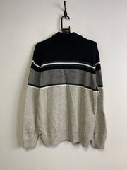 Grey and Black Chaps Knitwear Sweater Women's Large