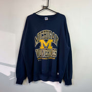 Vintage 90s Navy Michigan Sweatshirt Men's XXL