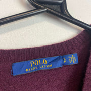 Purple Polo Ralph Lauren Long Woolly Jumper Women's Small