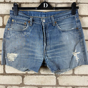 Blue Levi's 501 Denim Jorts W33