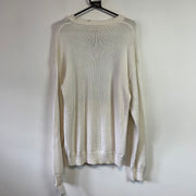 Cream White Izod Knitwear Sweater Women's Large