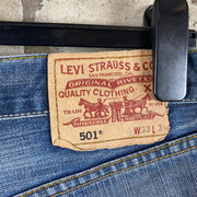 Blue Levi's 501 Denim Jorts W33