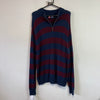 Red and Navy Chaps Knitwear Sweater Women's XL