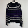 Black White Purple Chaps Knitwear Sweater Women's XL