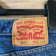 Blue Levi's 501 Denim Jorts W33