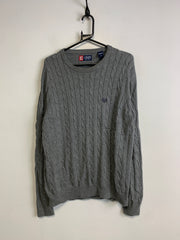 Grey Chaps Cable Knit Sweater Men's Large