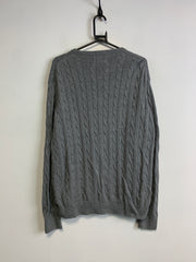 Grey Chaps Cable Knit Sweater Men's Large