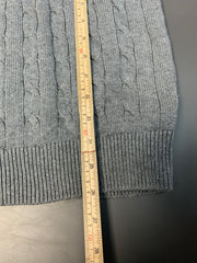 Grey Chaps Cable Knit Sweater Men's Large