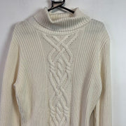 Cream White Chaps Knitwear Sweater Women's XL