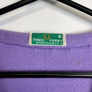 Vintage Fred Perry Purple Knit Cardigan Sweater Large