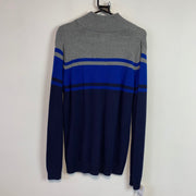 Navy and Grey Chaps Knitwear jumper Women's Large