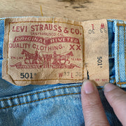 Blue Levi's 501 Denim Jorts W33