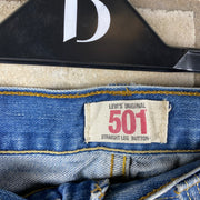 Blue Levi's 501 Denim Jorts W33