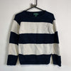 Navy White Lauren Ralph Lauren Knit Jumper Womens Small