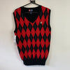 Black and Red Chaps Knitwear Vest Jumper Women's XL