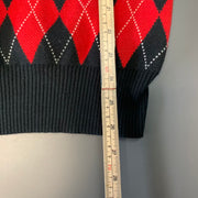 Black and Red Chaps Knitwear Vest Jumper Women's XL