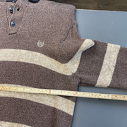 Brown and Beige Chaps Knitwear Sweater Women's Large